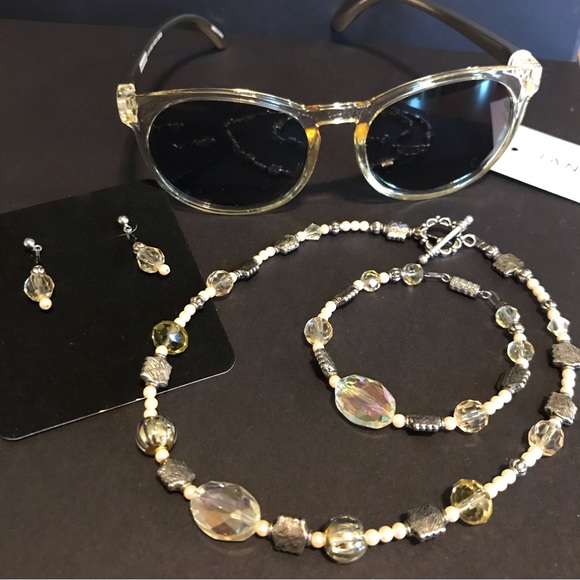 New Handmade Child’s Jewelry Set- Necklace, Bracelet & Earrings, Gold / Silver - Picture 8 of 8